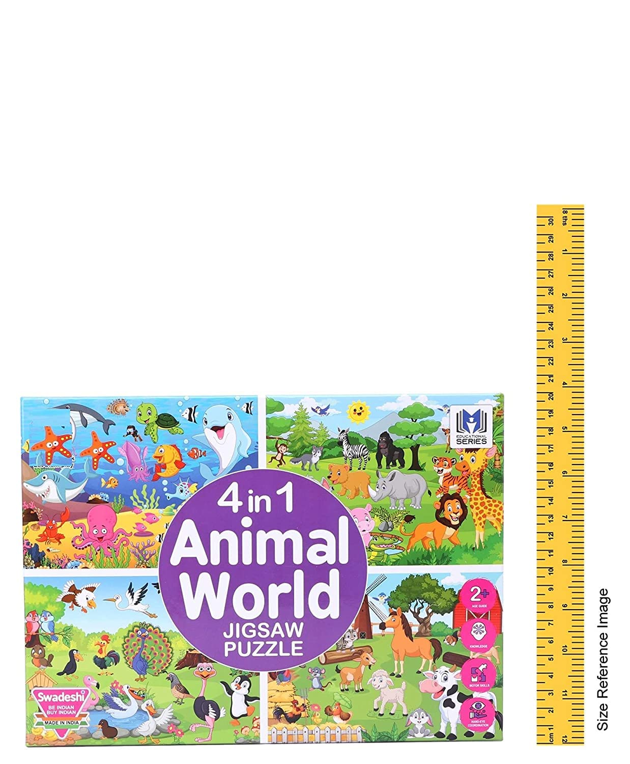 4 in 1 Animal World Jigsaw Puzzle