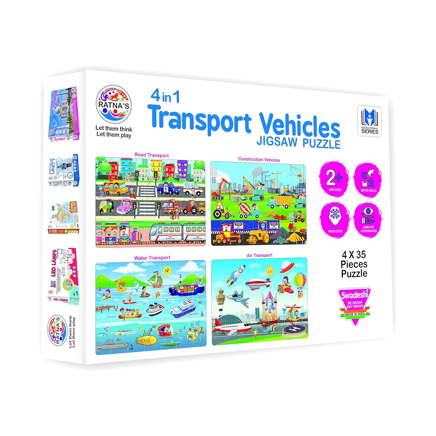 4 in 1 Transport Vehicles Jigsaw Puzzle