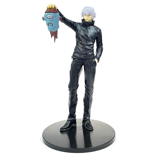 Gojo Saturo holding Jogo head
