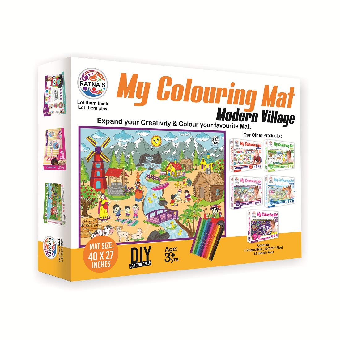 My Coloring Mat Modern Village