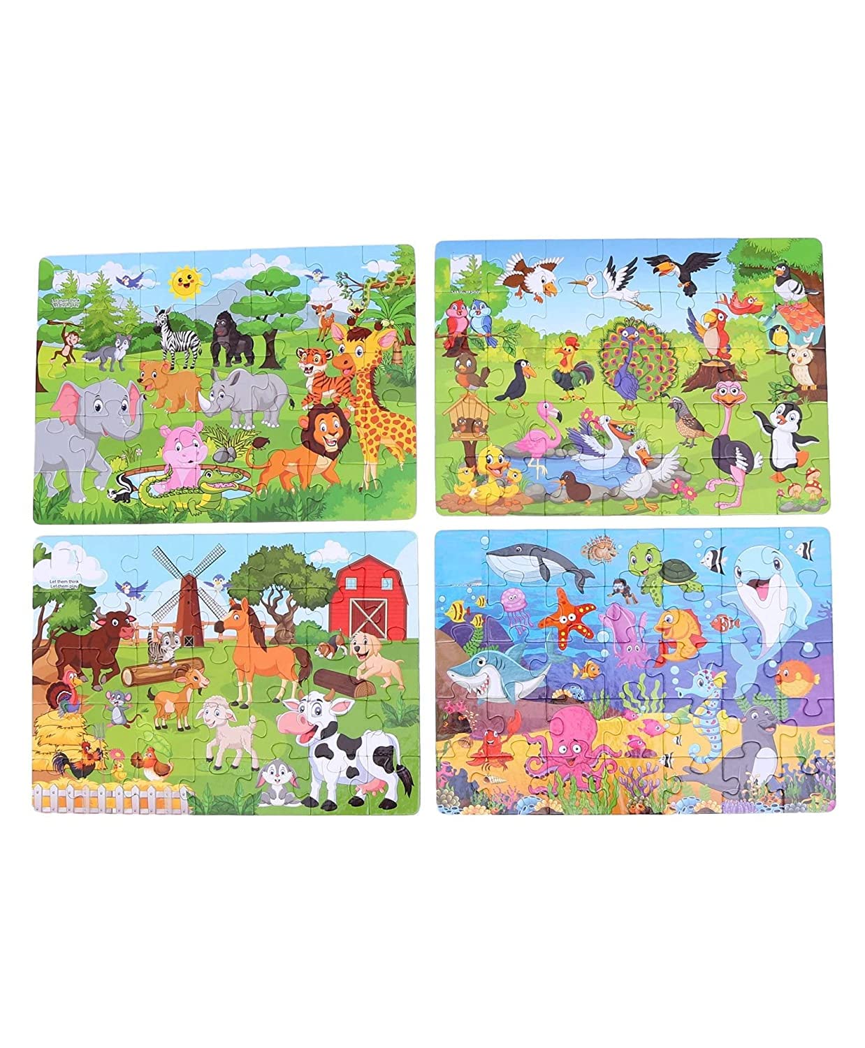 4 in 1 Animal World Jigsaw Puzzle