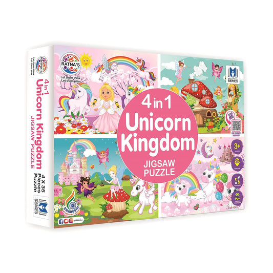 4 in 1 Unicorn Kingdom Jigsaw Puzzle