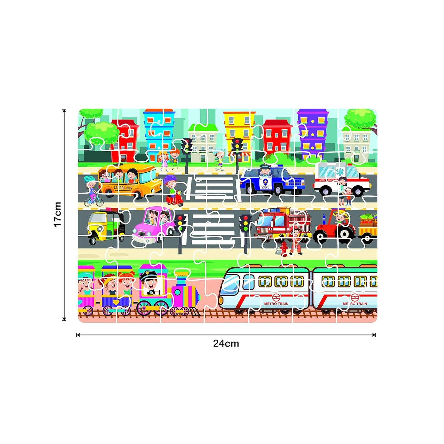 4 in 1 Transport Vehicles Jigsaw Puzzle