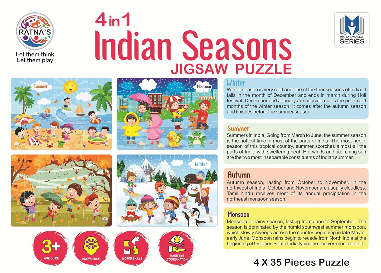 4 in 1 Indian Seasons Jigsaw Puzzle