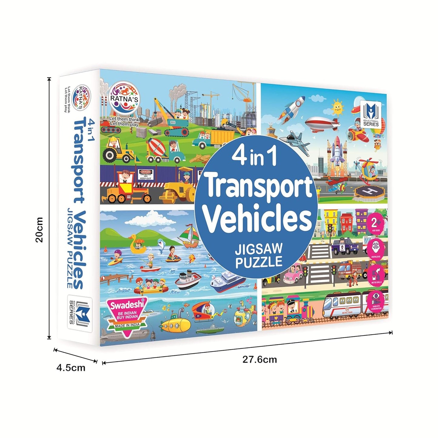 4 in 1 Transport Vehicles Jigsaw Puzzle