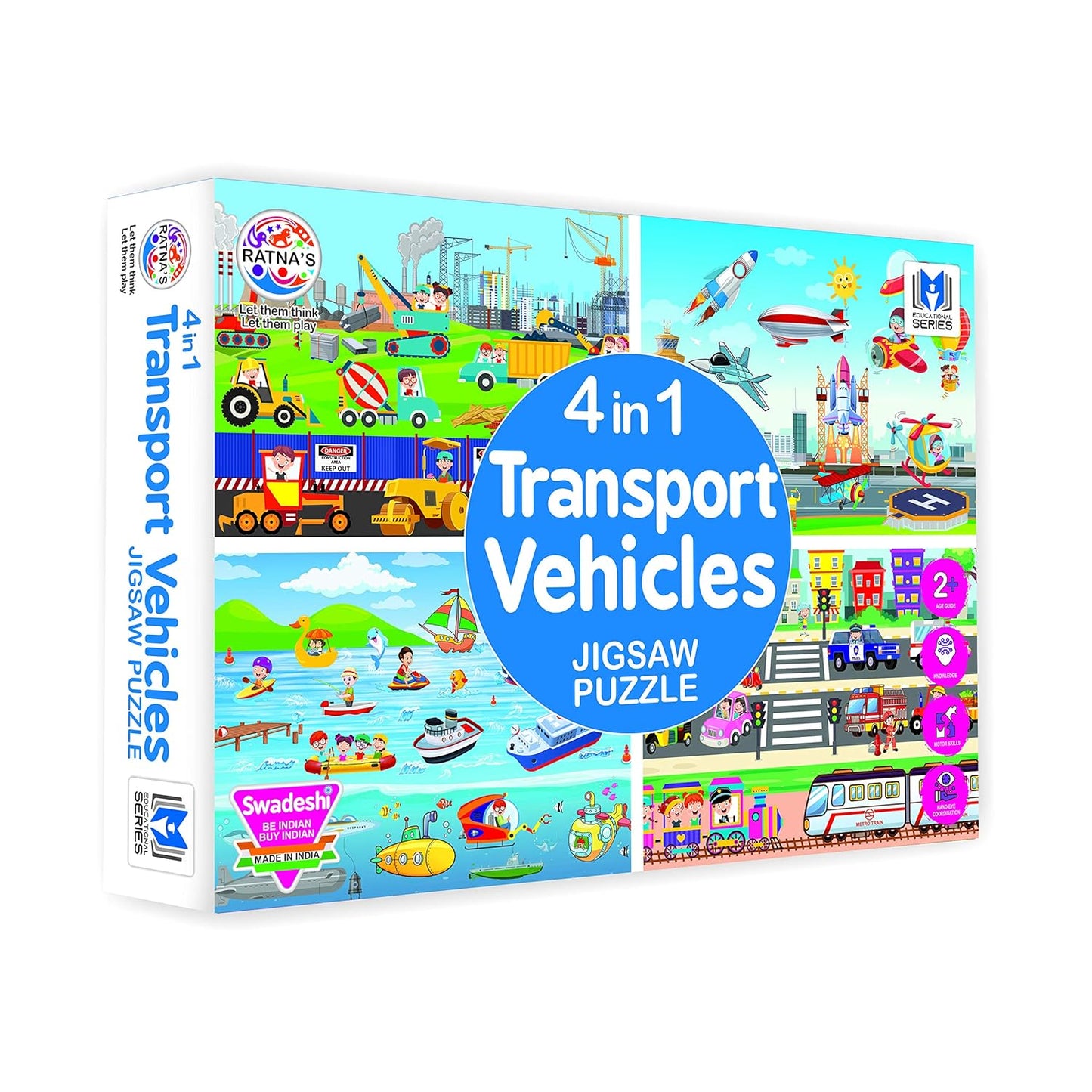 4 in 1 Transport Vehicles Jigsaw Puzzle