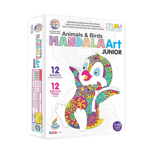 Mandala Art Junior Animals & Birds The Coloring Kit