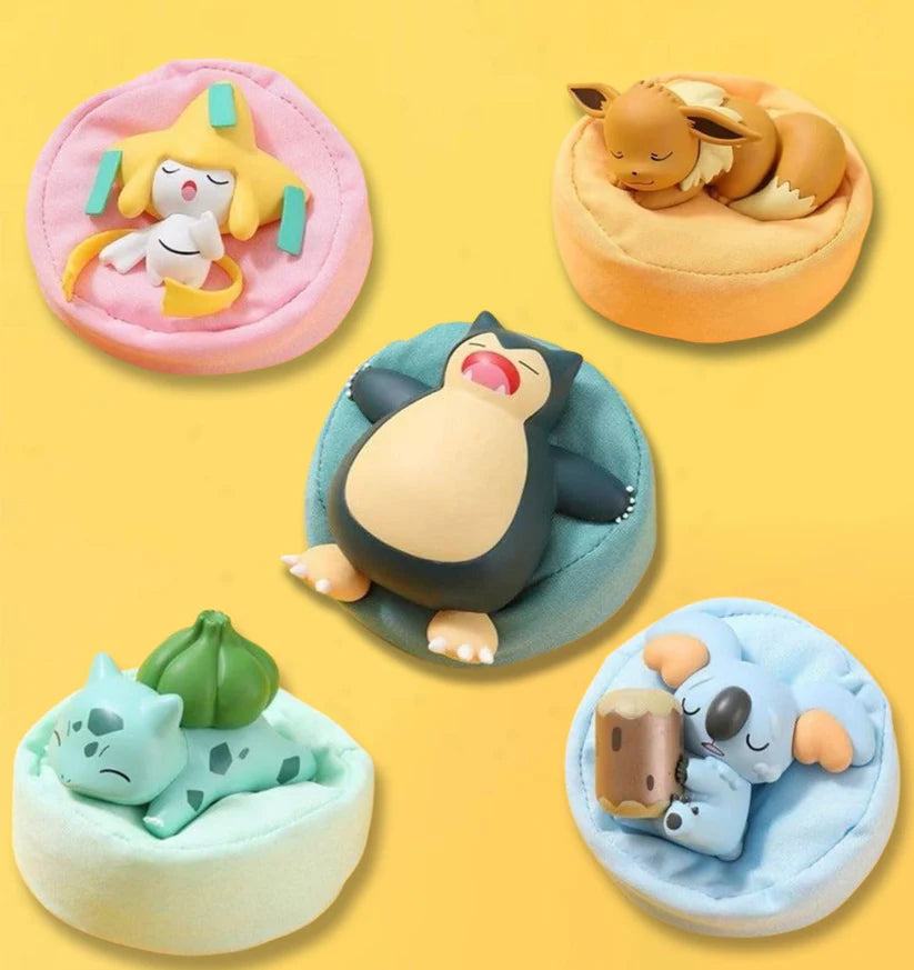Cute Sleeping Figures with Plush Cushion